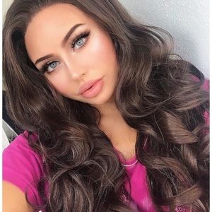 26 Inches Lace Front Wig Natural Brown
